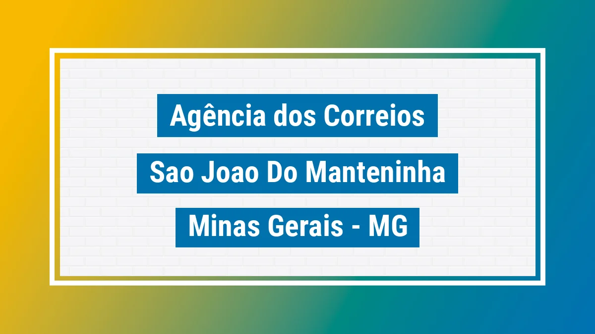 Imagem ilustrativa correios São João do Manteninha MG