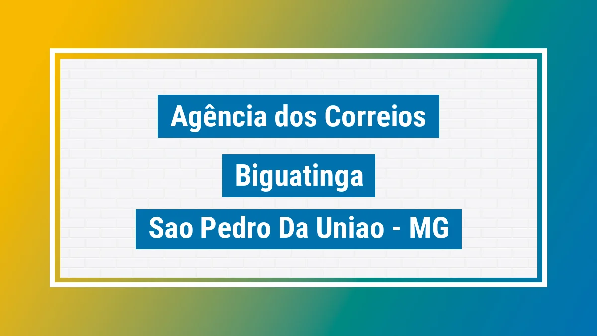 Imagem ilustrativa correios Biguatinga São Pedro da União MG