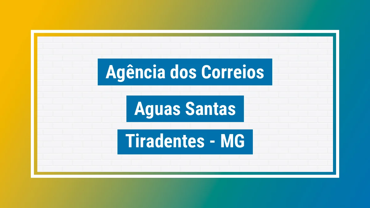 Imagem ilustrativa correios Aguas Santas Tiradentes MG