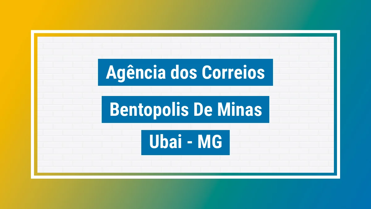 Imagem ilustrativa correios Bentópolis de Minas Ubaí MG