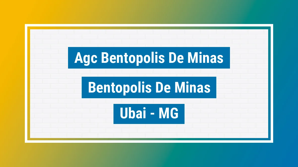 Unidade de agência dos Correios Agc Bentopolis de Minas Bentópolis de Minas Ubaí MG