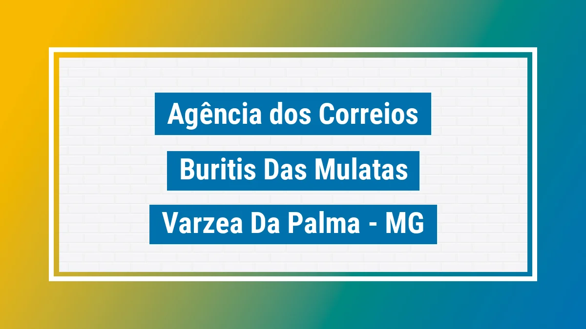 Imagem ilustrativa correios Buritis das Mulatas Várzea da Palma MG