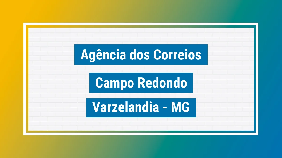 Imagem ilustrativa correios Campo Redondo Varzelândia MG