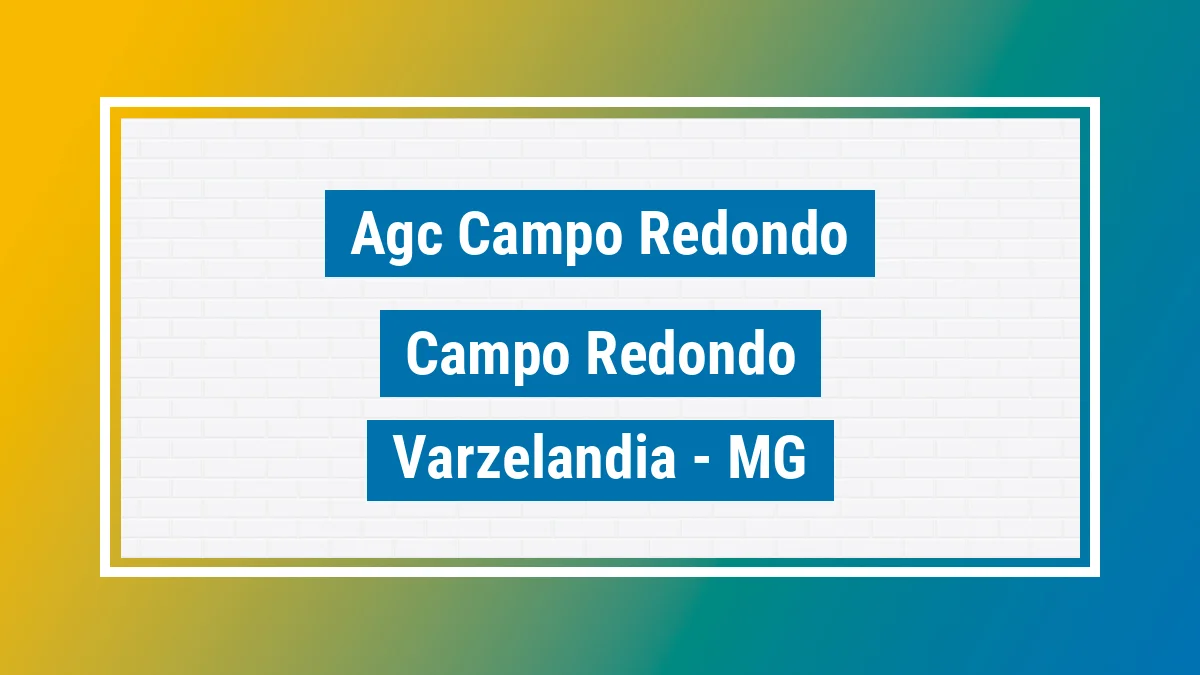 Unidade de agência dos Correios Agc Campo Redondo Campo Redondo Varzelândia MG