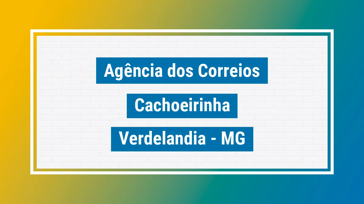 Imagem ilustrativa correios Cachoeirinha Verdelândia MG