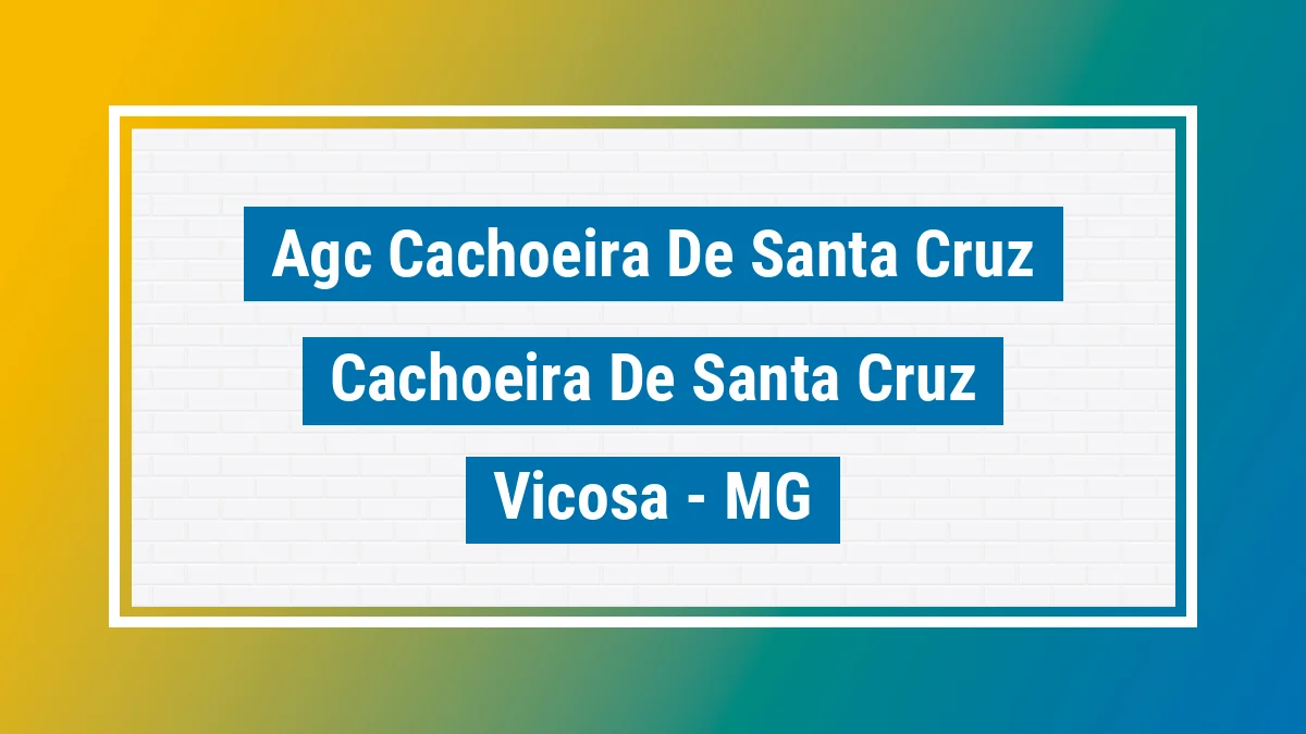 Unidade de agência dos Correios Agc Cachoeira de Santa Cruz Cachoeira de Santa Cruz Viçosa MG