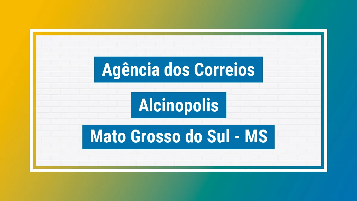 Imagem ilustrativa correios Alcinópolis MS