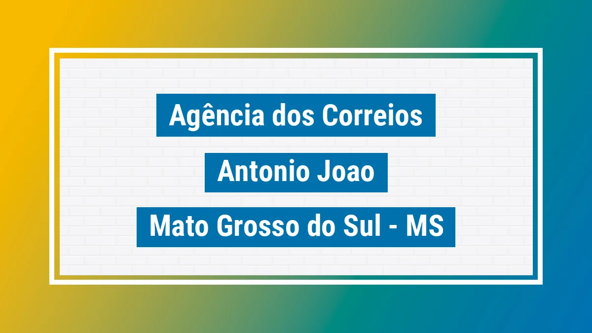 Imagem ilustrativa correios Antônio João MS