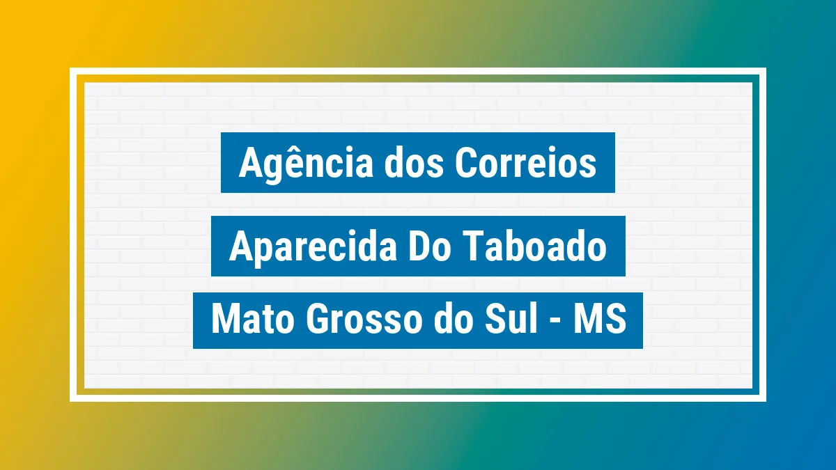 Imagem ilustrativa correios Aparecida do Taboado MS