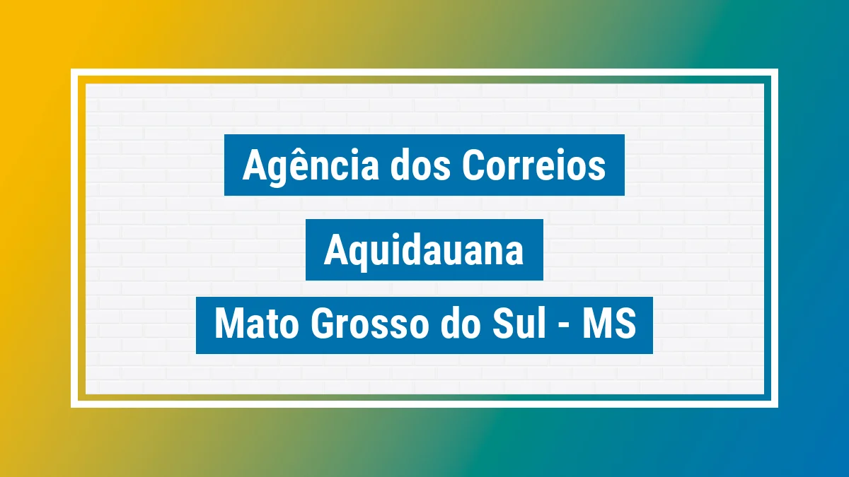 Imagem ilustrativa correios Aquidauana MS