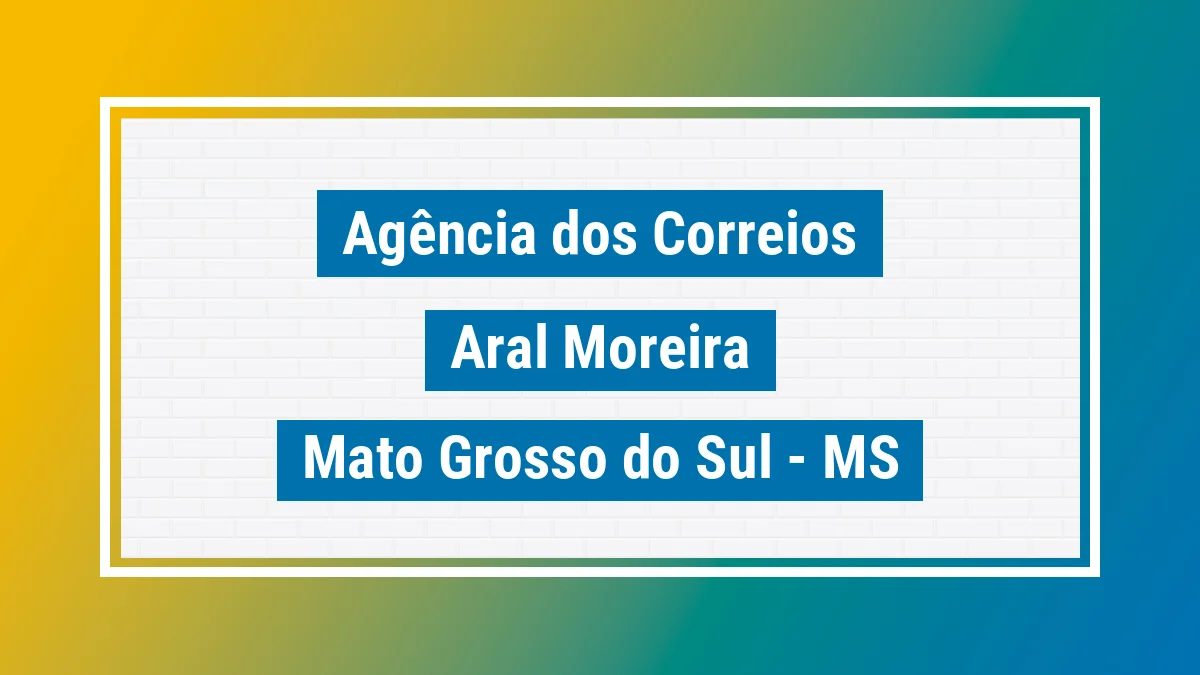 Imagem ilustrativa correios Aral Moreira MS
