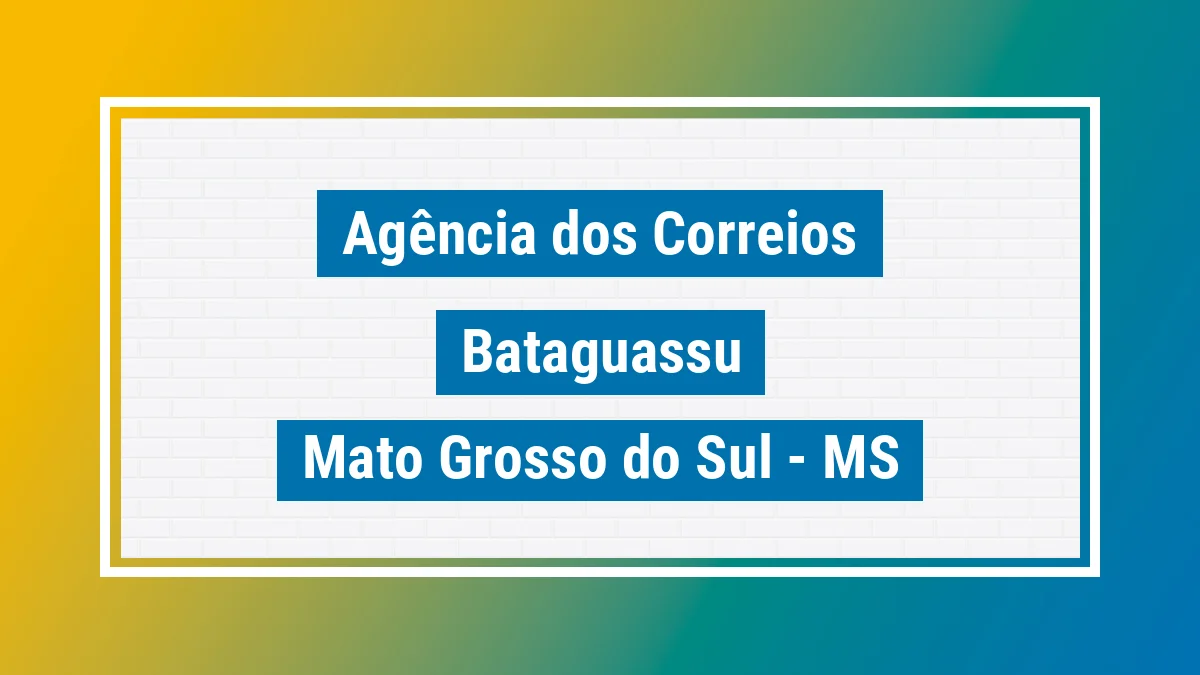 Imagem ilustrativa correios Bataguassu MS