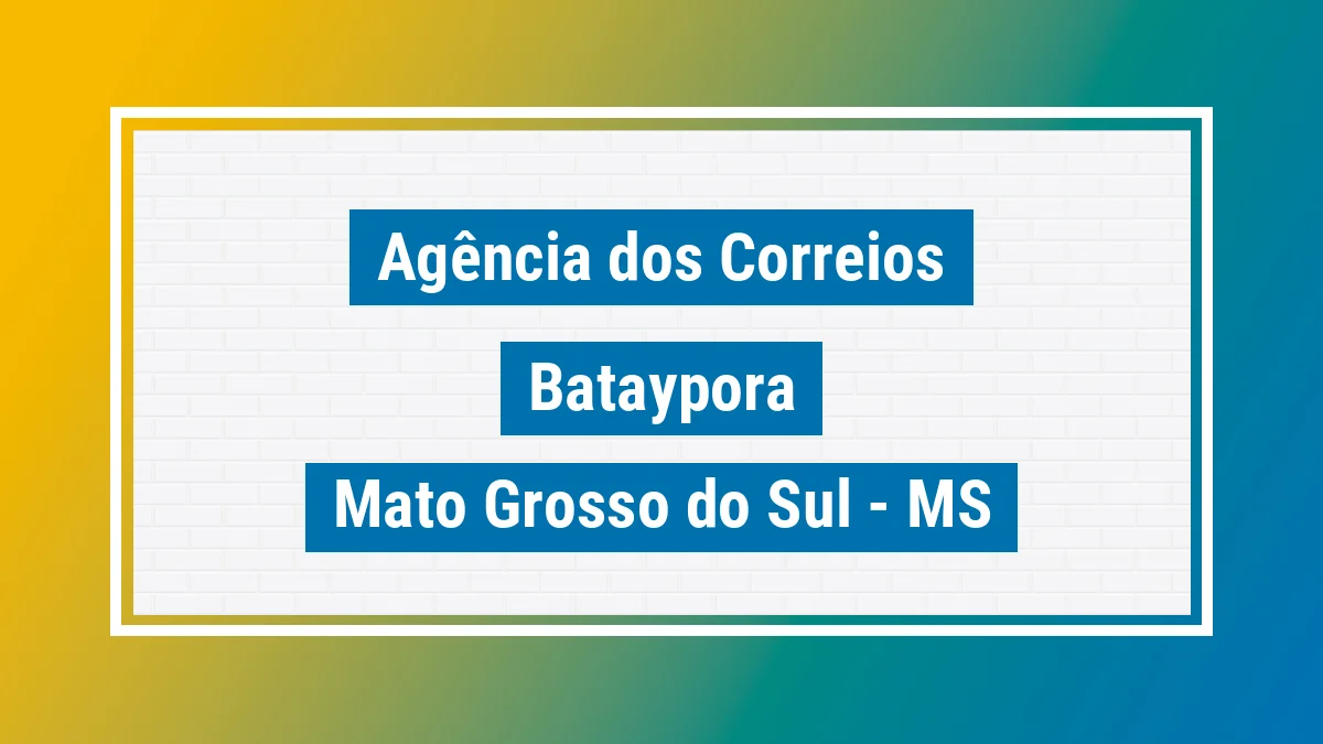 Imagem ilustrativa correios Batayporã MS