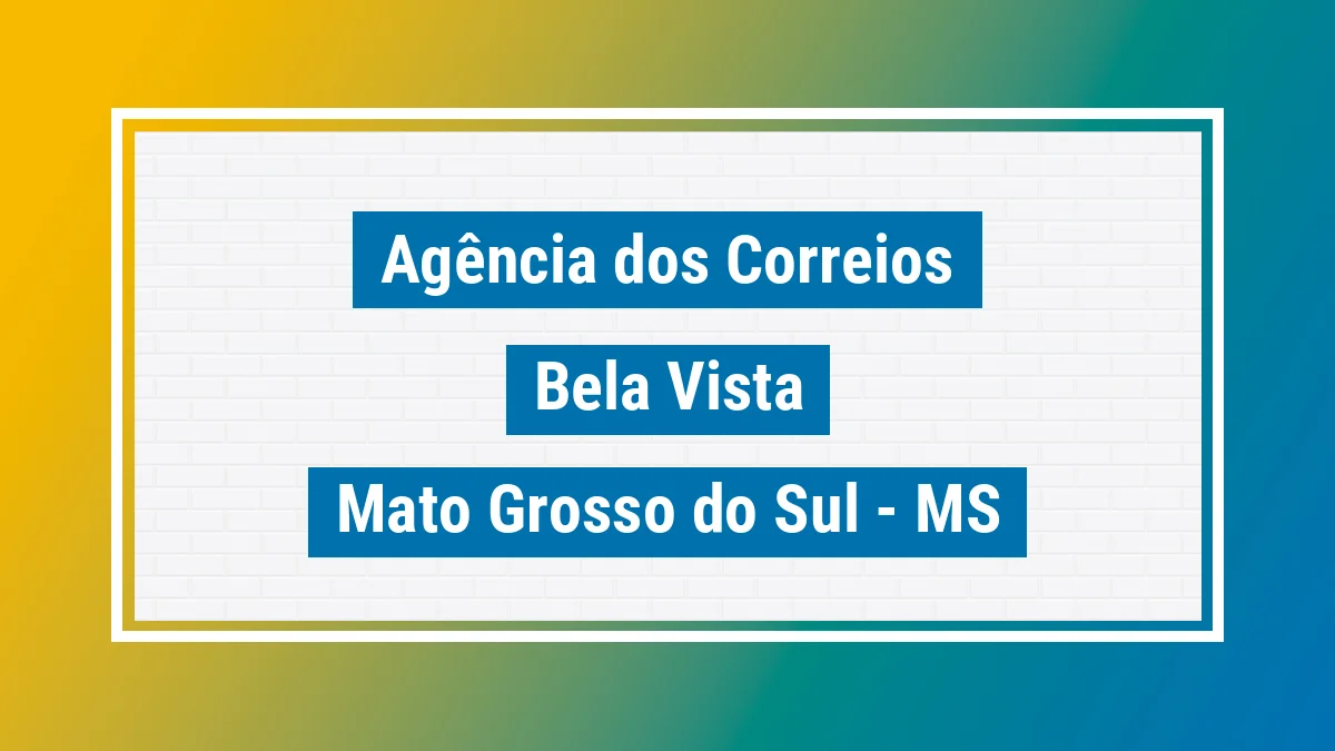 Imagem ilustrativa correios Bela Vista MS