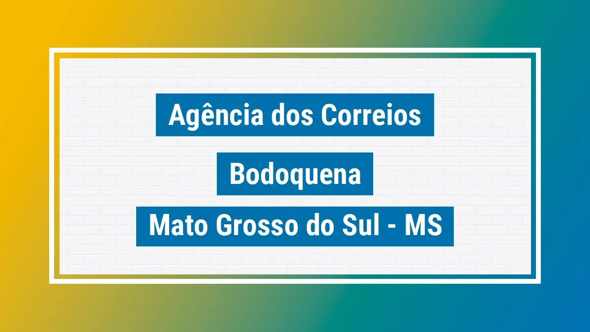 Imagem ilustrativa correios Bodoquena MS