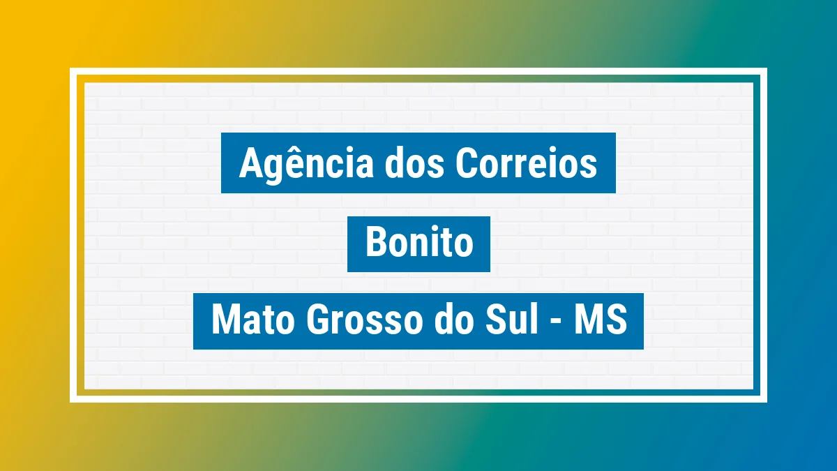 Imagem ilustrativa correios Bonito MS