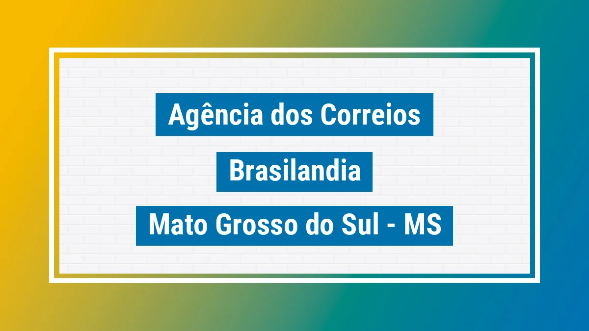 Imagem ilustrativa correios Brasilândia MS