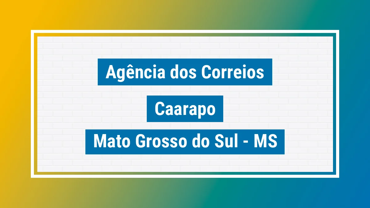 Imagem ilustrativa correios Caarapó MS