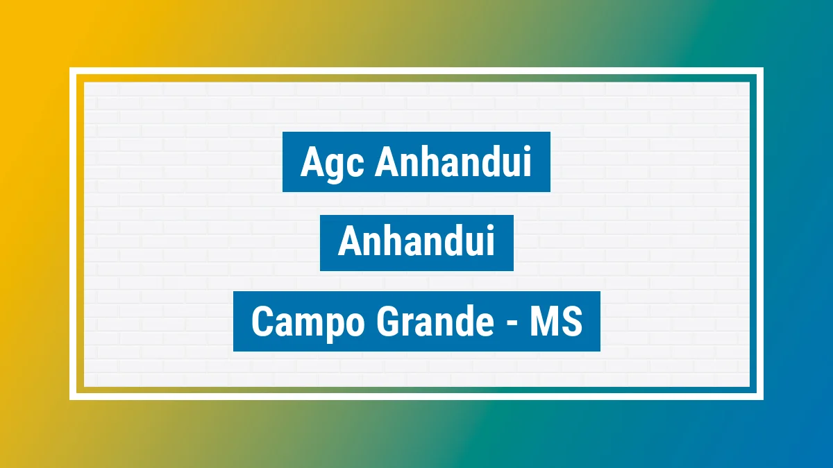 Unidade de agência dos Correios Agc Anhandui Anhandui Campo Grande MS