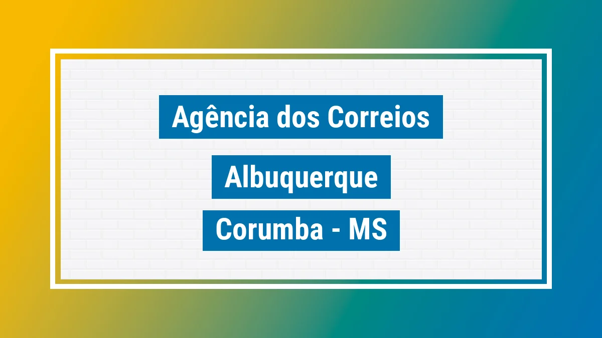 Imagem ilustrativa correios Albuquerque Corumbá MS