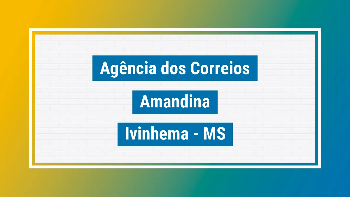 Imagem ilustrativa correios Amandina Ivinhema MS