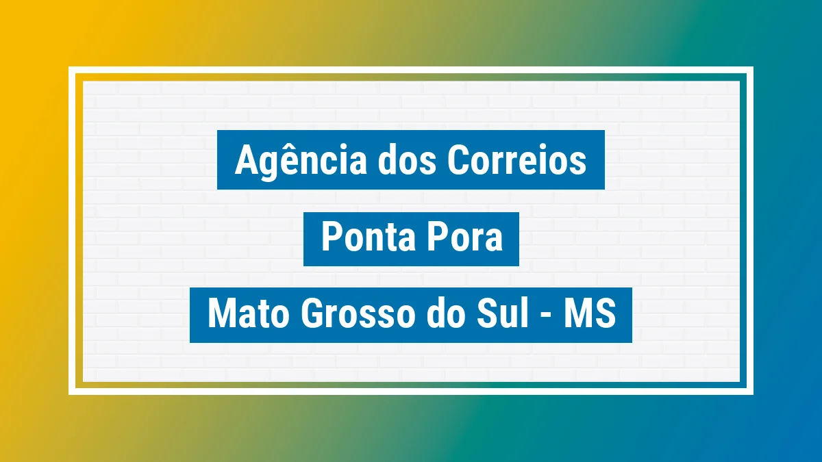 Imagem ilustrativa correios Ponta Porã MS