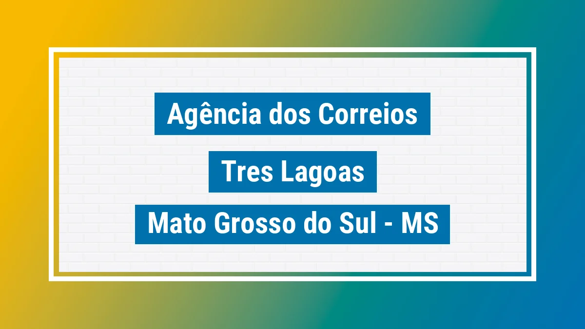 Imagem ilustrativa correios Três Lagoas MS