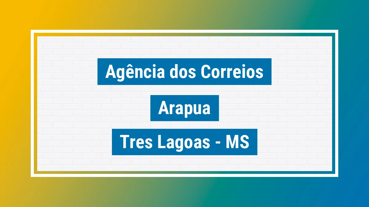 Imagem ilustrativa correios Arapuã Três Lagoas MS