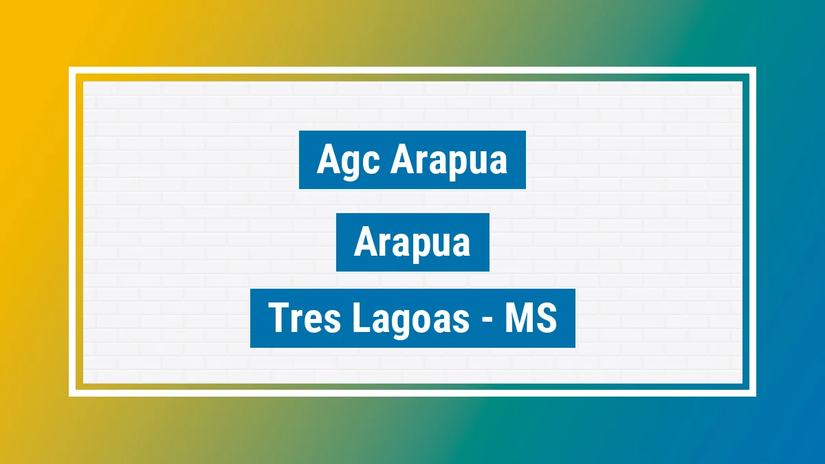 Unidade de agência dos Correios Agc Arapua Arapuã Três Lagoas MS