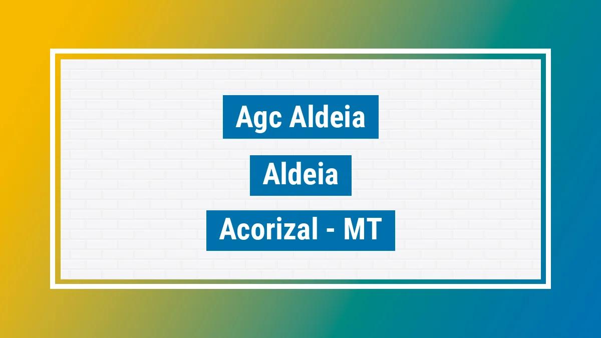 Unidade de agência dos Correios Agc Aldeia Aldeia Acorizal MT