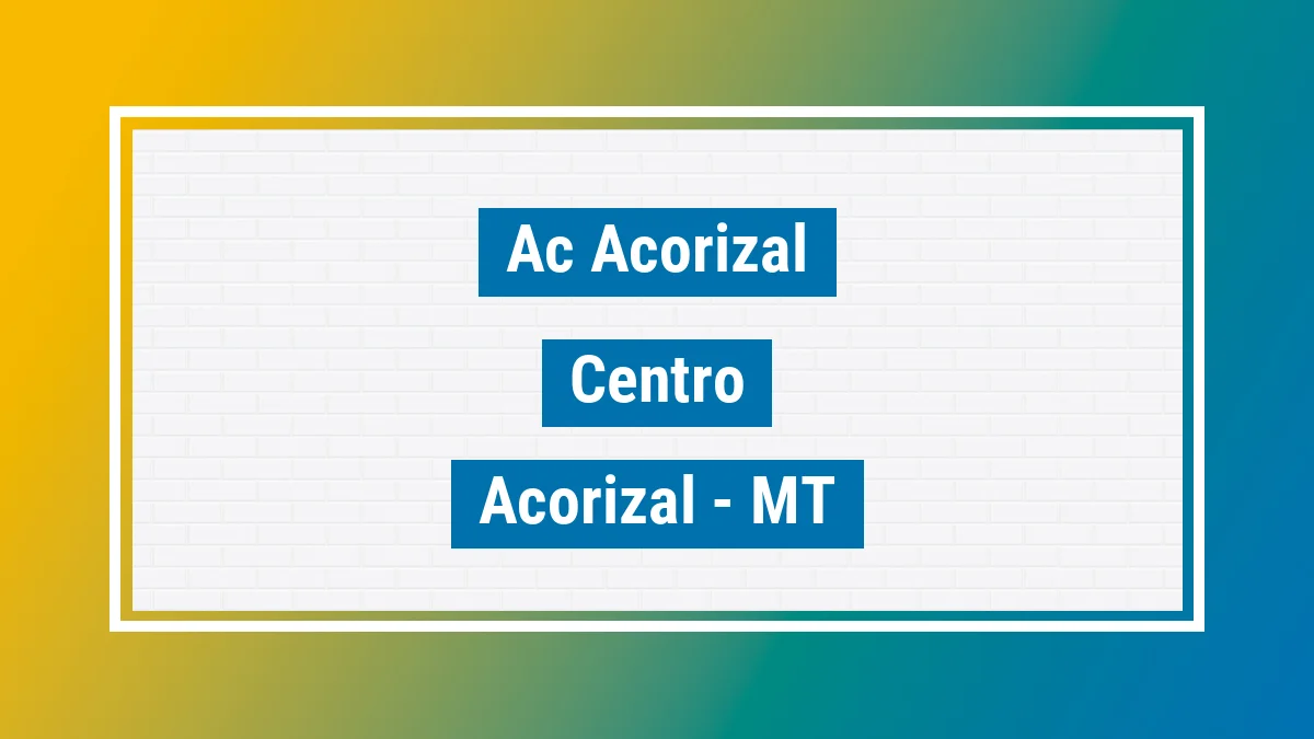 Unidade de agência dos Correios Ac Acorizal Centro Acorizal MT