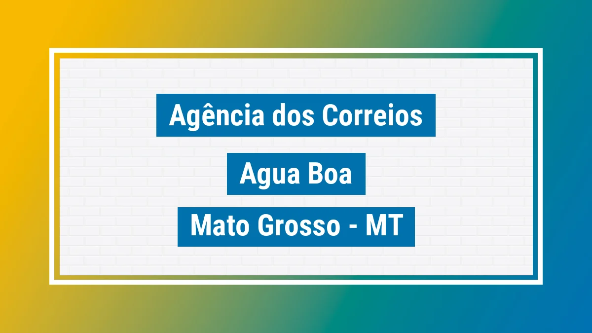 Imagem ilustrativa correios Água Boa MT