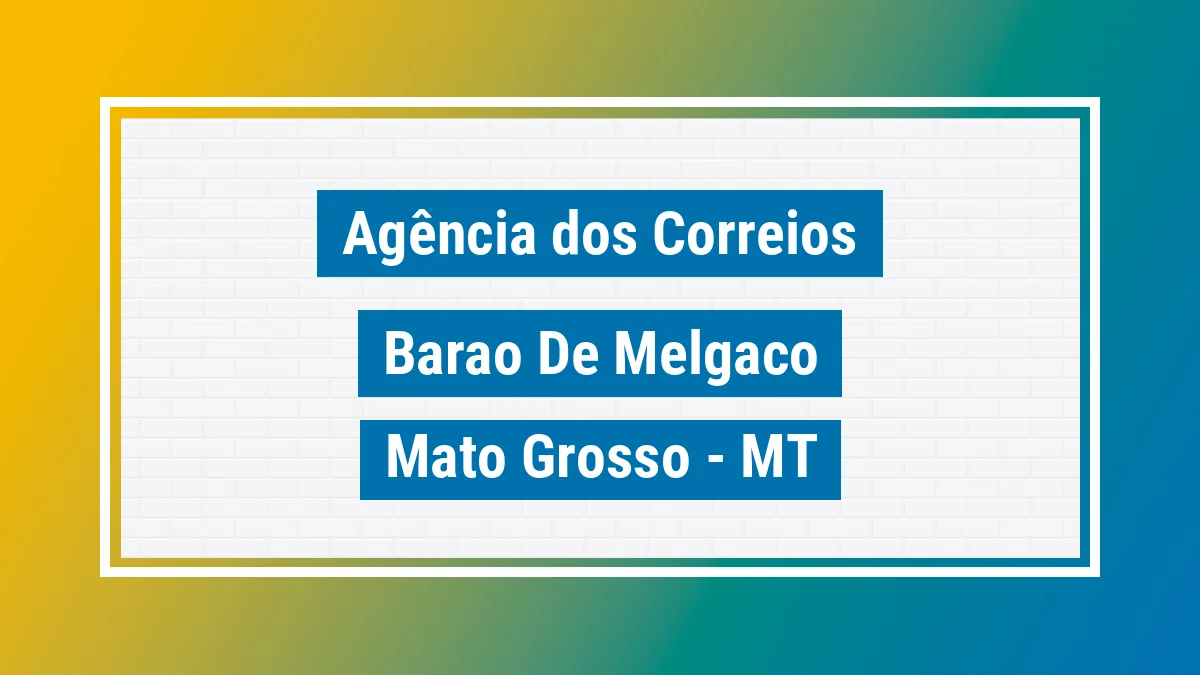 Imagem ilustrativa correios Barão de Melgaço MT