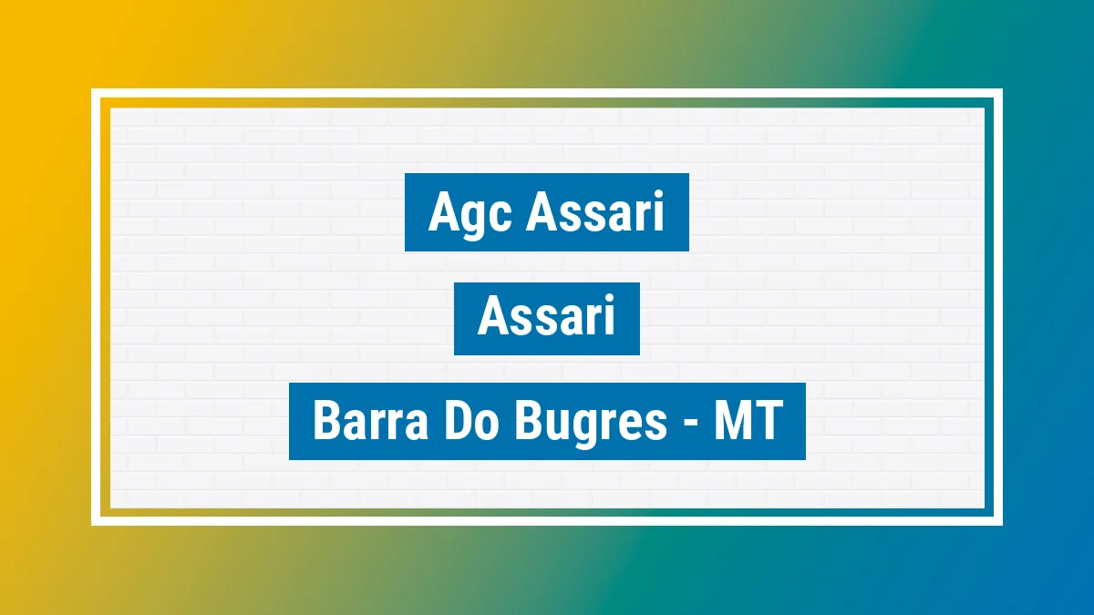 Unidade de agência dos Correios Agc Assari Assari Barra do Bugres MT