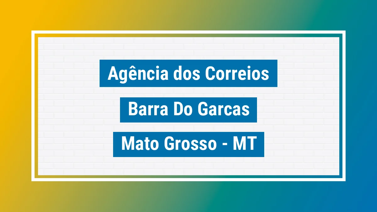 Imagem ilustrativa correios Barra do Garças MT