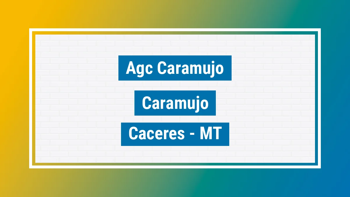 Unidade de agência dos Correios Agc Caramujo Caramujo Cáceres MT