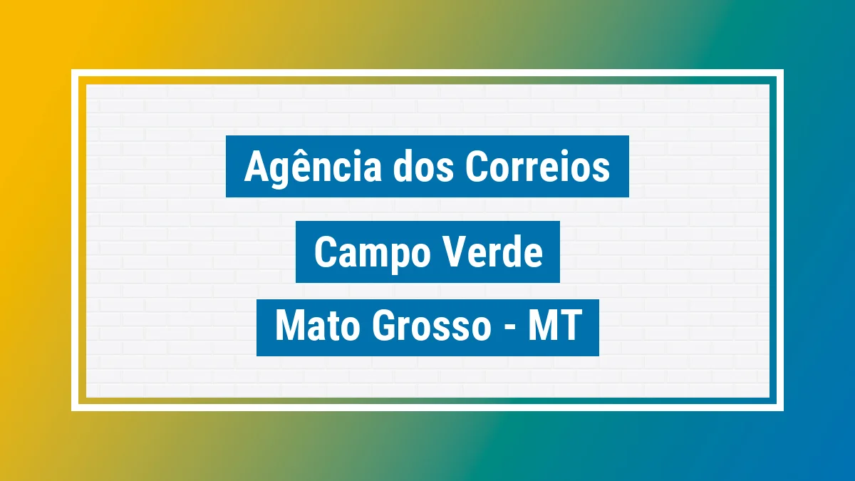Imagem ilustrativa correios Campo Verde MT