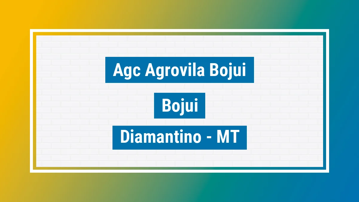 Unidade de agência dos Correios Agc Agrovila Bojui Bojui Diamantino MT