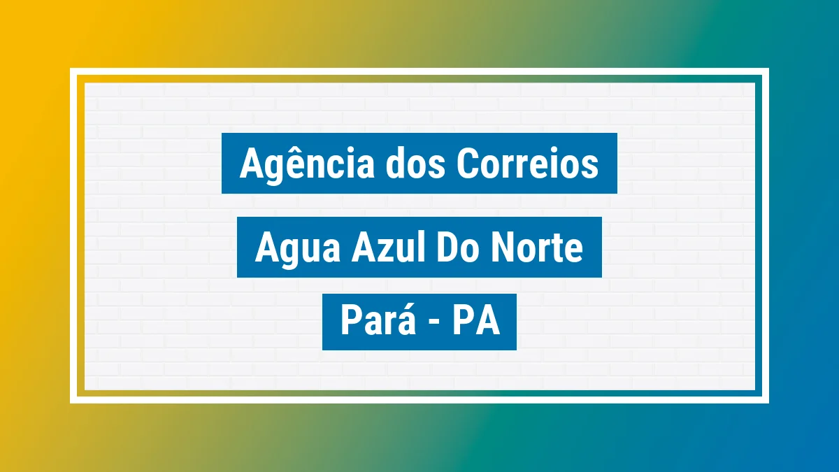 Imagem ilustrativa correios Água Azul do Norte PA