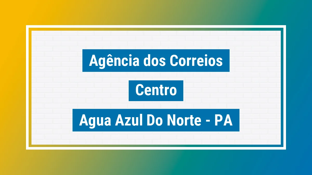 Imagem ilustrativa correios Centro Água Azul do Norte PA