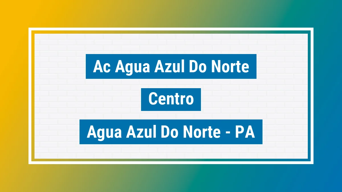Unidade de agência dos Correios Ac Agua Azul do Norte Centro Água Azul do Norte PA