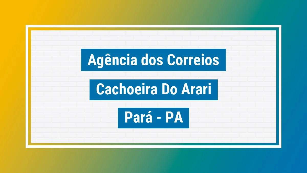 Imagem ilustrativa correios Cachoeira do Arari PA