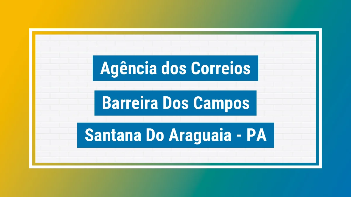 Imagem ilustrativa correios Barreira dos Campos Santana do Araguaia PA