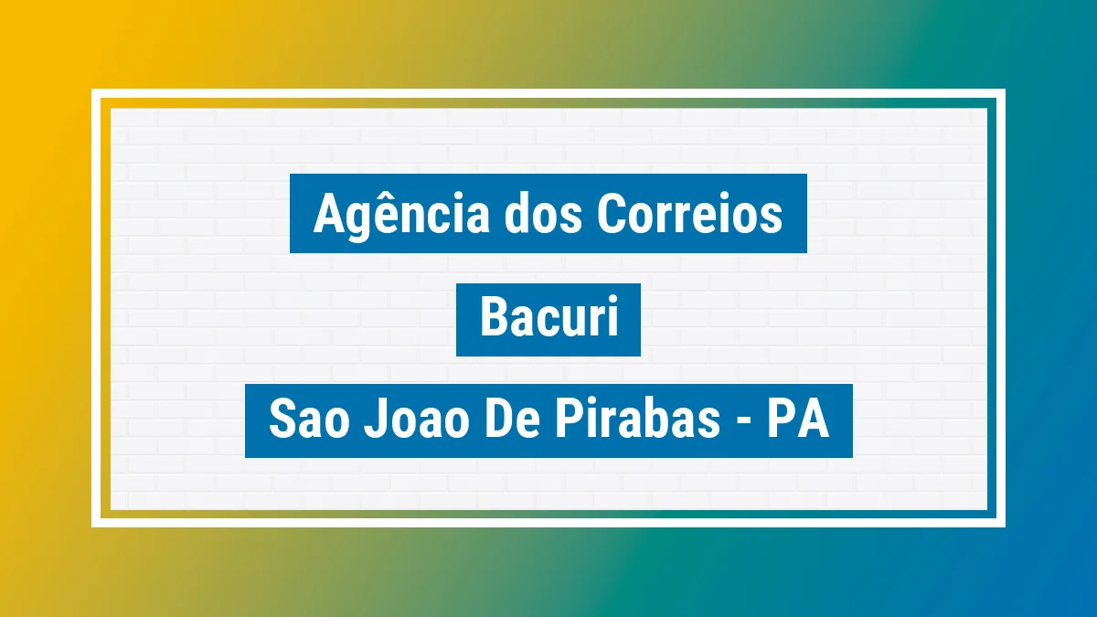 Imagem ilustrativa correios Bacuri São João de Pirabas PA