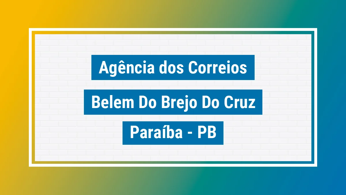 Imagem ilustrativa correios Belém do Brejo do Cruz PB