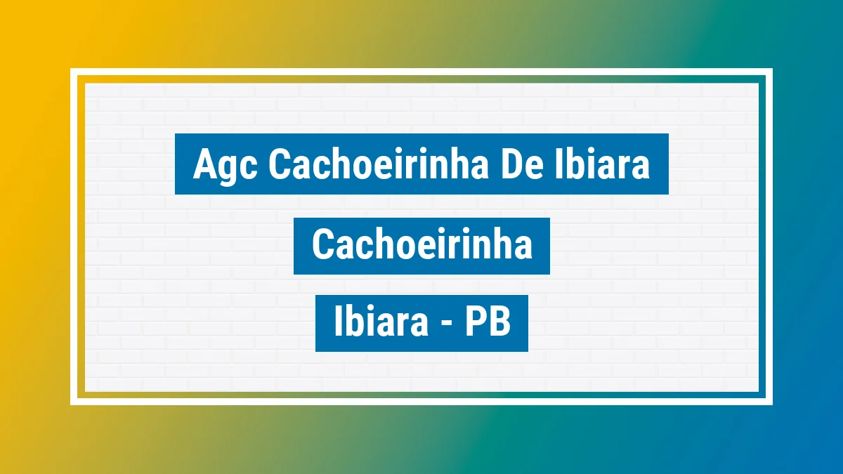 Unidade de agência dos Correios Agc Cachoeirinha de Ibiara Cachoeirinha Ibiara PB