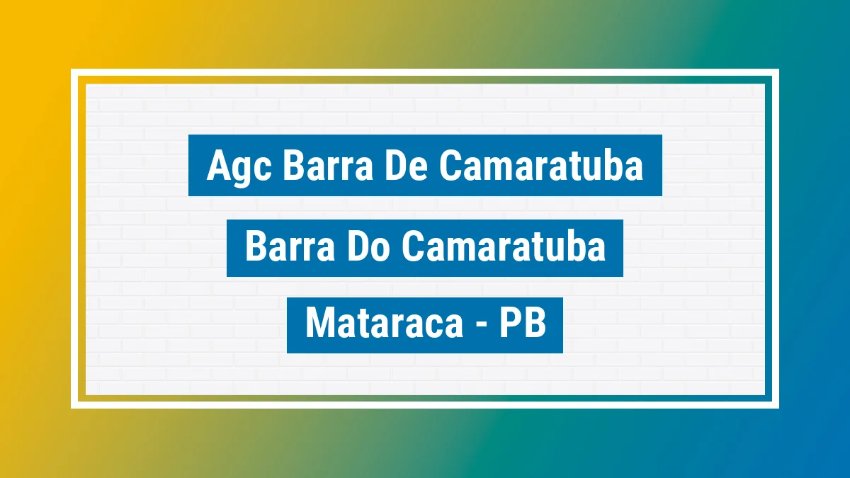 Unidade de agência dos Correios Agc Barra de Camaratuba Barra do Camaratuba Mataraca PB