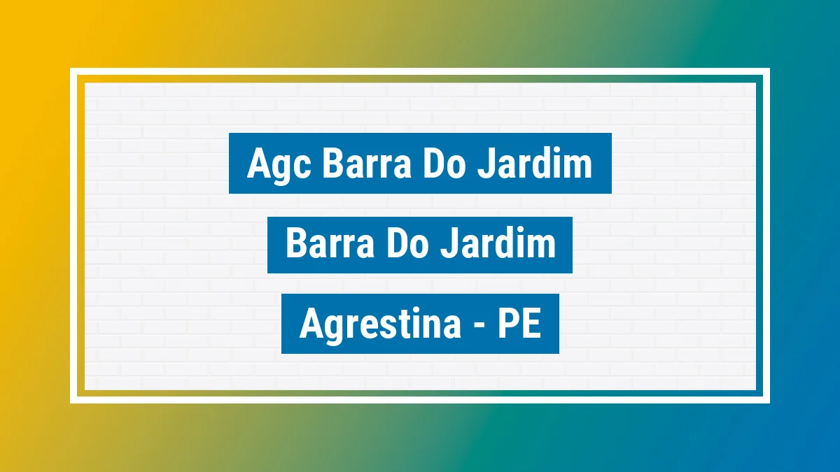 Unidade de agência dos Correios Agc Barra do Jardim Barra do Jardim Agrestina PE