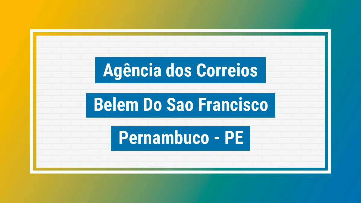 Imagem ilustrativa correios Belém do São Francisco PE