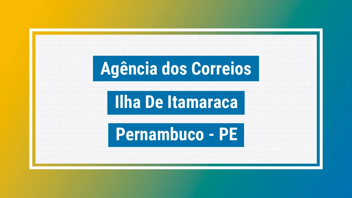Imagem ilustrativa correios Ilha de Itamaracá PE